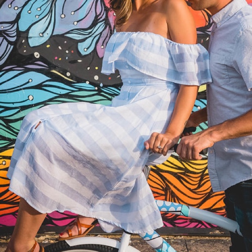 Striped midi dress